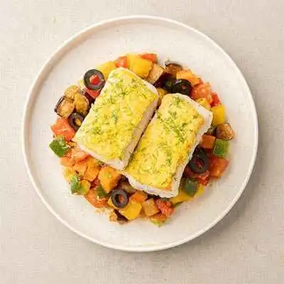 Bistro Lemon-Basil Fish with Ratatouille